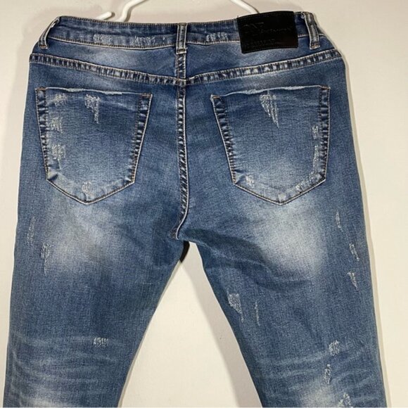 One Teaspoon Freebird II Low Waist Short Rise Fitted Leg Distressed Jean size 26 - Picture 5 of 8